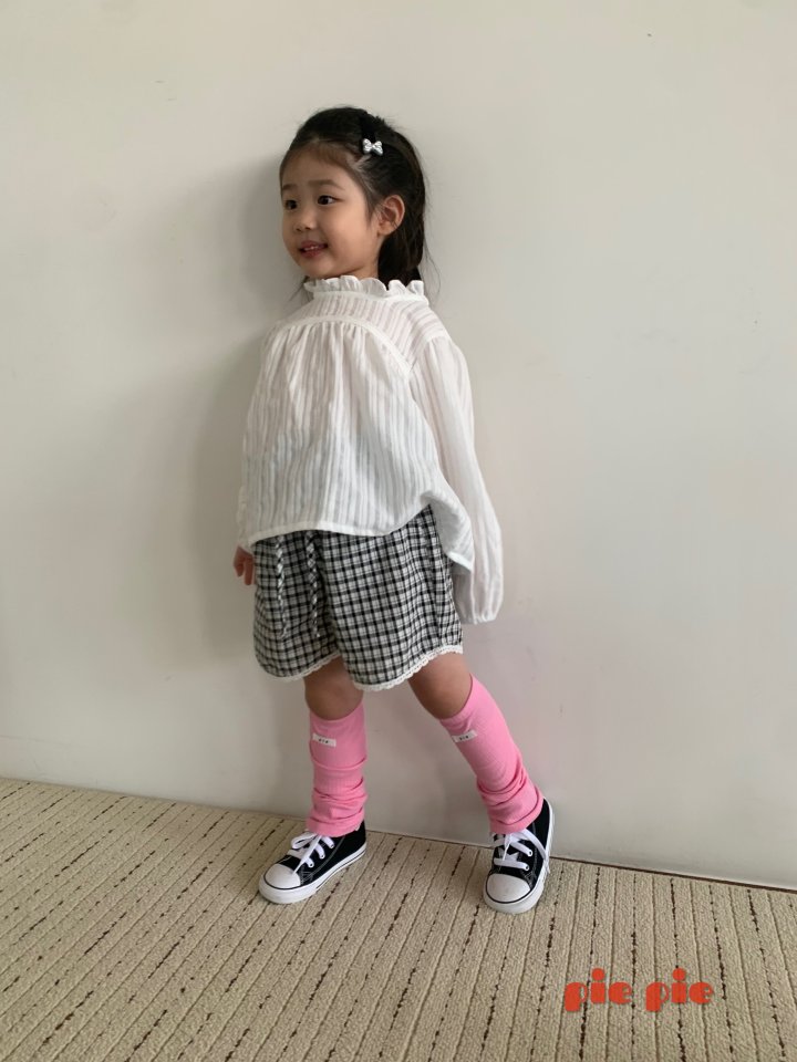 Pie - Korean Baby Fashion - #babywear - Lily Check Shorts - 6