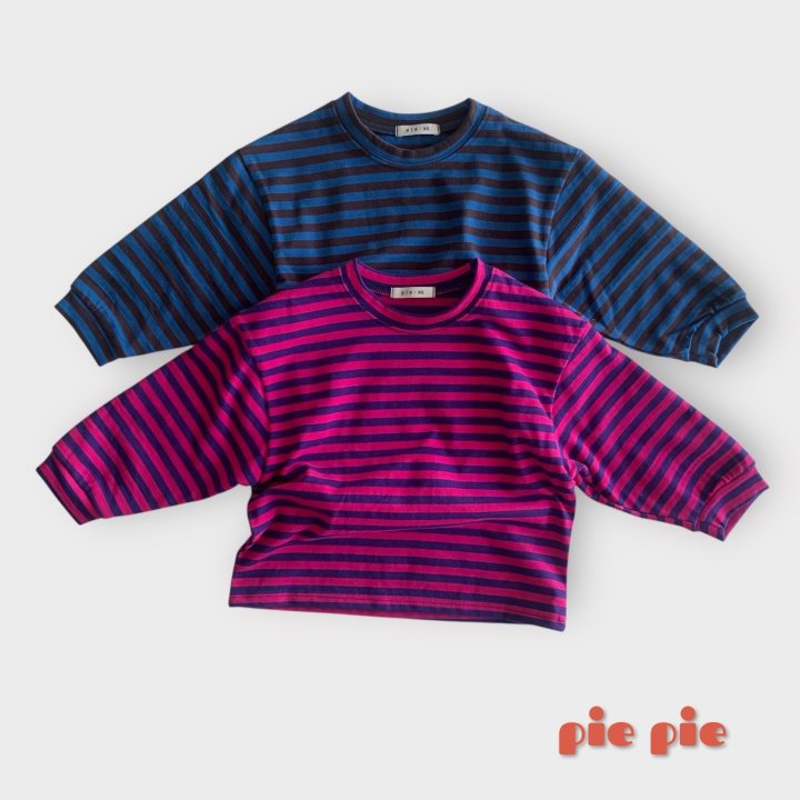 Pie - Korean Baby Fashion - #onlinebabyboutique - Milk Stripe Tee