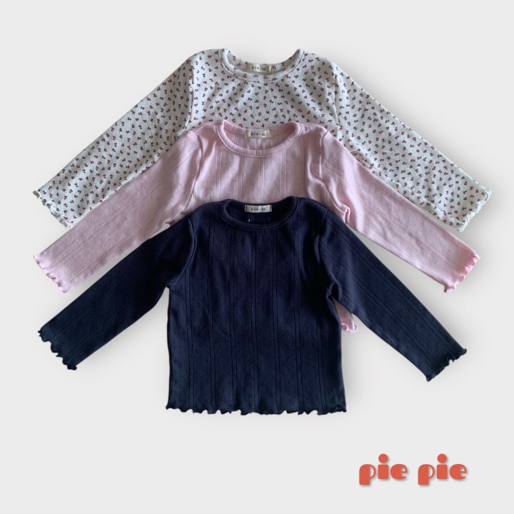Pie - Korean Baby Fashion - #onlinebabyshop - Berry Berry Eyelet Tee