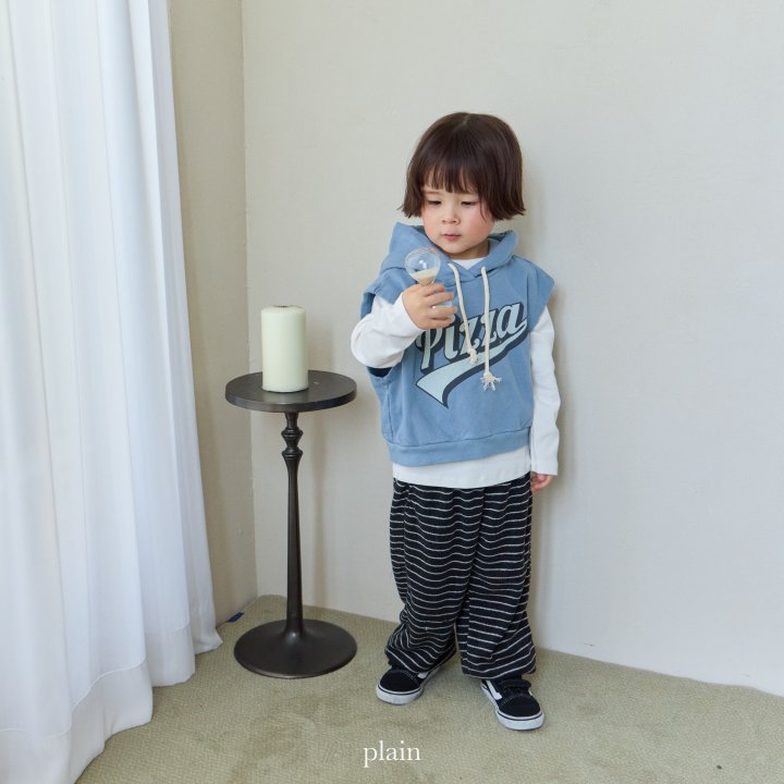 Plain - Korean Children Fashion - #Kfashion4kids - Pizza Hood Vest - 5