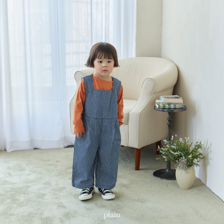 Plain - Korean Children Fashion - #Kfashion4kids - Striped Jumpsuit - 5