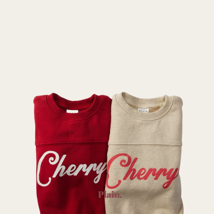 Plain - Korean Children Fashion - #childofig - Cherry Sweatshirt - 9