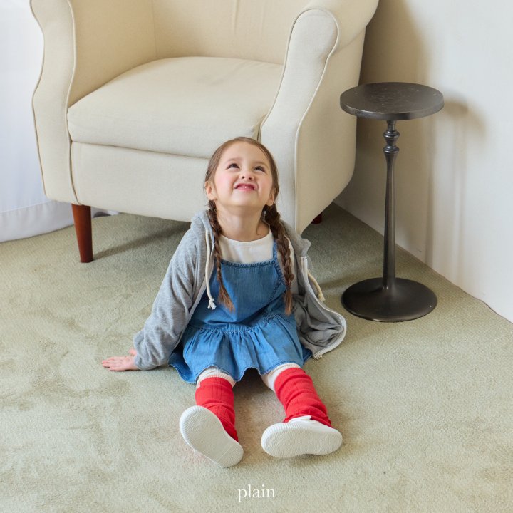Plain - Korean Children Fashion - #childofig - Denim Flare One-piece - 6