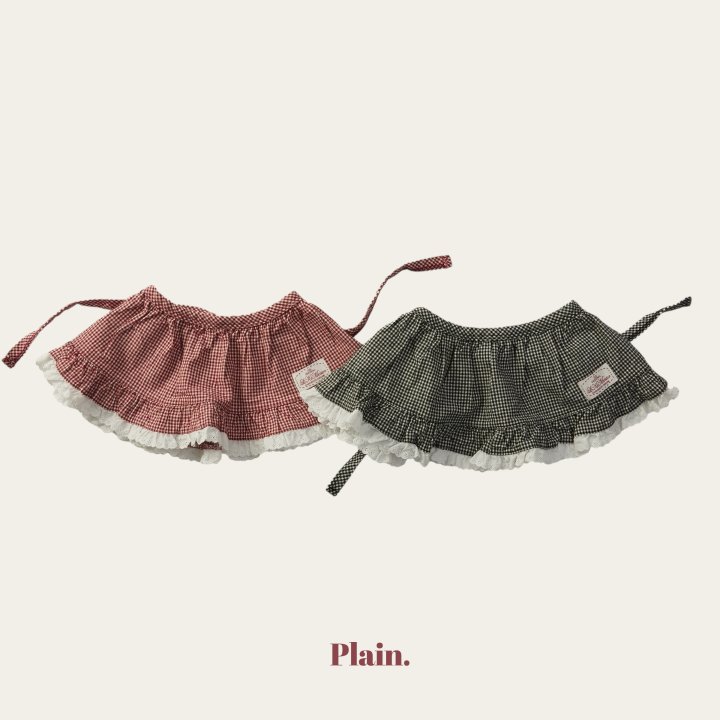 Plain - Korean Children Fashion - #childofig - Check Apron