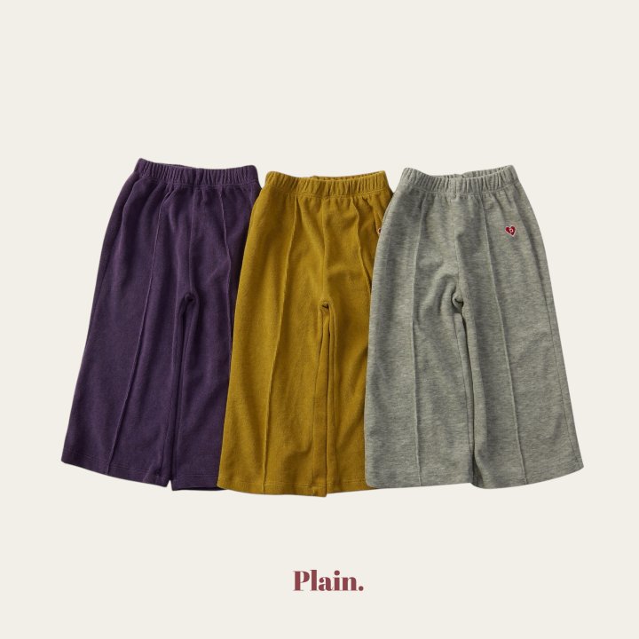 Plain - Korean Children Fashion - #childrensboutique - Heart Bootcut Pants