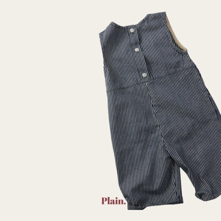 Plain - Korean Children Fashion - #childrensboutique - Striped Jumpsuit - 12