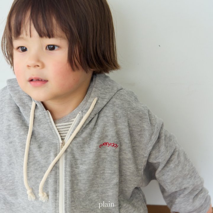 Plain - Korean Children Fashion - #discoveringself - Ordinary Hood Zip-Up - 11