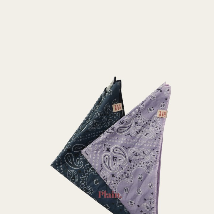Plain - Korean Children Fashion - #discoveringself - Paisley Bandana - 3