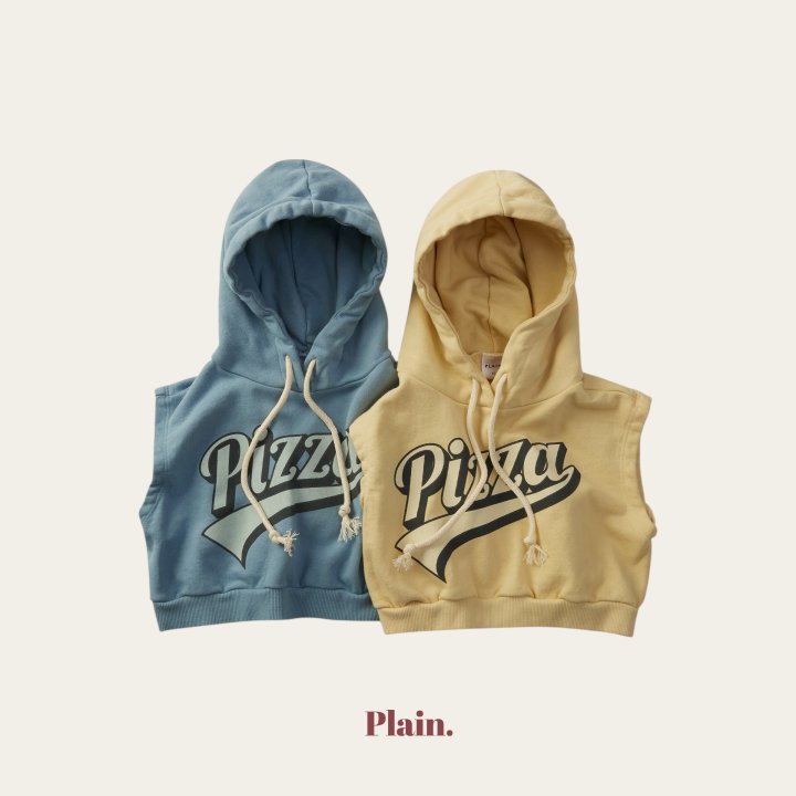 Plain - Korean Children Fashion - #fashionkids - Pizza Hood Vest