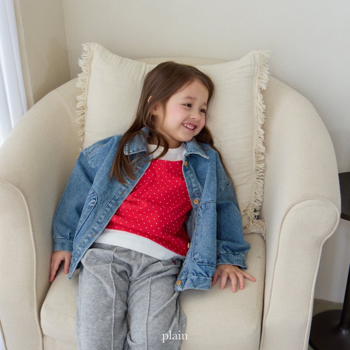 Plain - Korean Children Fashion - #discoveringself - Heart Bootcut Pants - 4