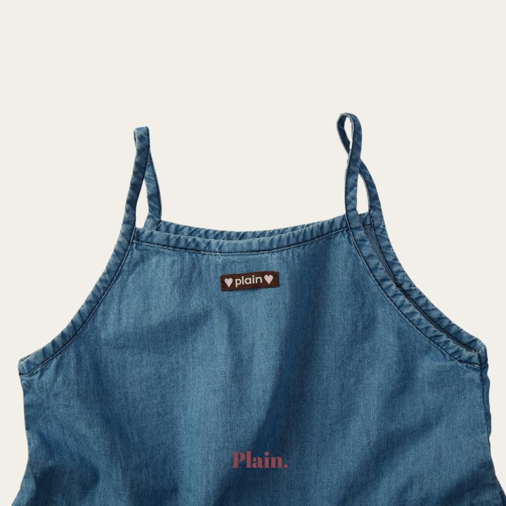 Plain - Korean Children Fashion - #kidsshorts - Denim Flare One-piece - 12