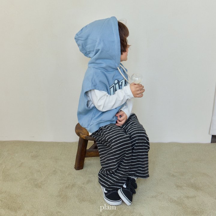 Plain - Korean Children Fashion - #kidsstore - Pizza Hood Vest - 3