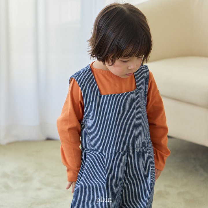 Plain - Korean Children Fashion - #kidsstore - Striped Jumpsuit - 3