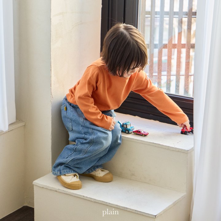Plain - Korean Children Fashion - #kidzfashiontrend - Plain Boat Neck Tee - 10