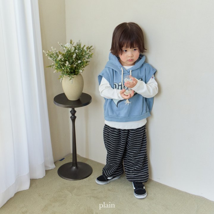 Plain - Korean Children Fashion - #kidsstore - Pizza Hood Vest - 4