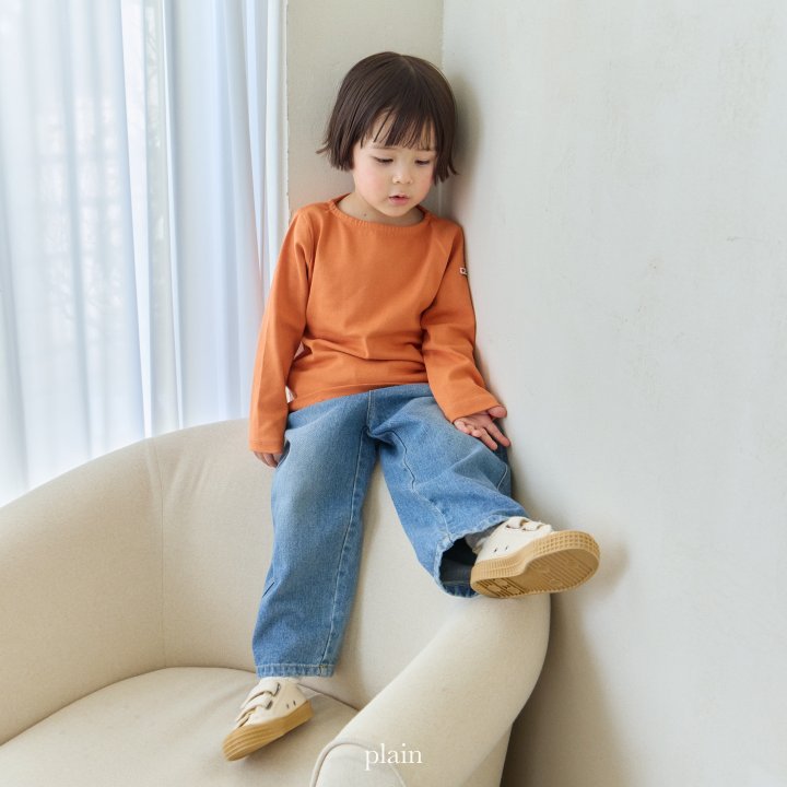Plain - Korean Children Fashion - #kidzfashiontrend - Plain Seam Denim Pants - 5