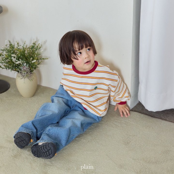 Plain - Korean Children Fashion - #littlefashionista - Plain Seam Denim Pants - 7