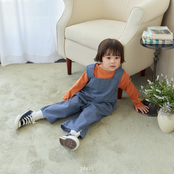 Plain - Korean Children Fashion - #littlefashionista - Striped Jumpsuit - 6
