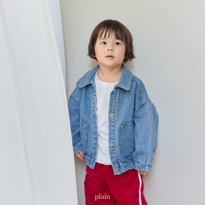 Plain - Korean Children Fashion - #magicofchildhood - Round Denim Jacket - 11