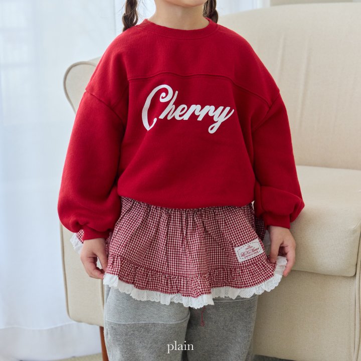 Plain - Korean Children Fashion - #magicofchildhood - Cherry Sweatshirt - 3
