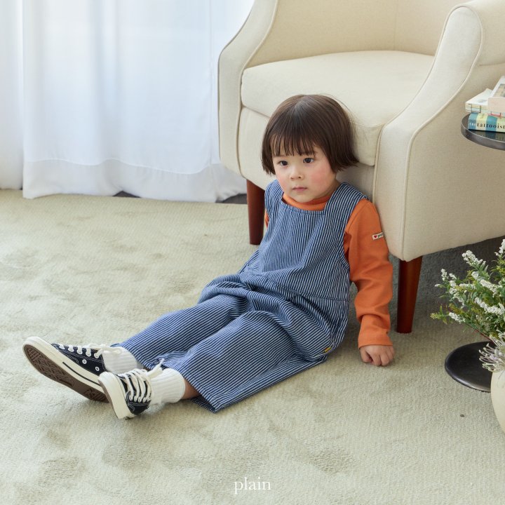 Plain - Korean Children Fashion - #magicofchildhood - Striped Jumpsuit - 7