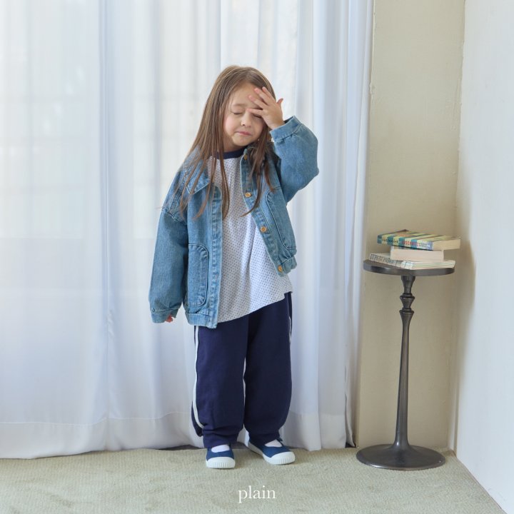 Plain - Korean Children Fashion - #minifashionista - Round Denim Jacket - 12