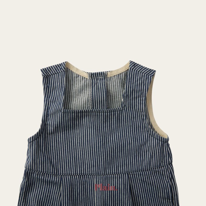 Plain - Korean Children Fashion - #minifashionista - Striped Jumpsuit - 8