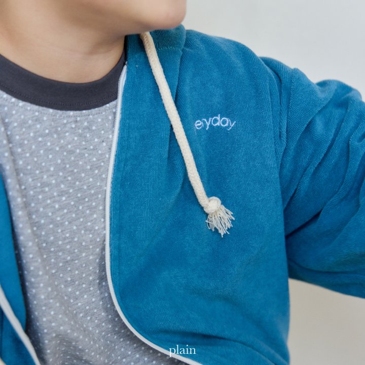 Plain - Korean Children Fashion - #minifashionista - Ordinary Hood Zip-Up - 4