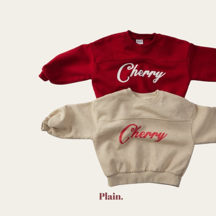 Plain - Korean Children Fashion - #stylishchildhood - Cherry Sweatshirt - 8