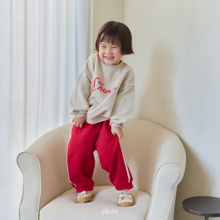 Plain - Korean Children Fashion - #todddlerfashion - Cherry Sweatshirt - 6