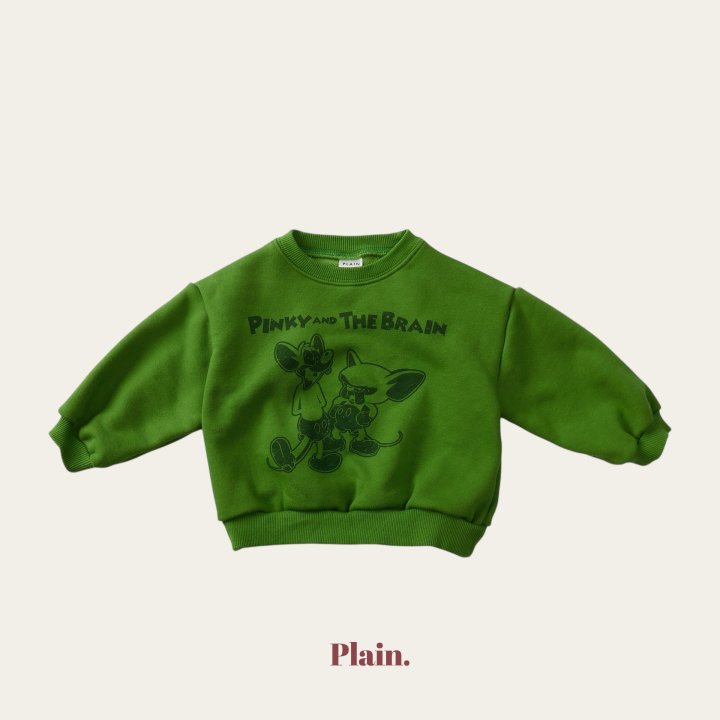 Plain - Korean Children Fashion - #toddlerclothing - Brain Sweatshirt - 12