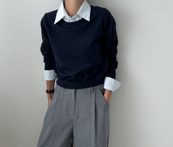 Ripple - Korean Women Fashion - #momslook - Jenna Collar Knit Top - 10