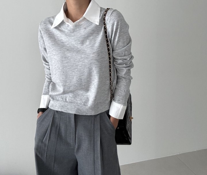 Ripple - Korean Women Fashion - #momslook - Jenna Collar Knit Top - 2