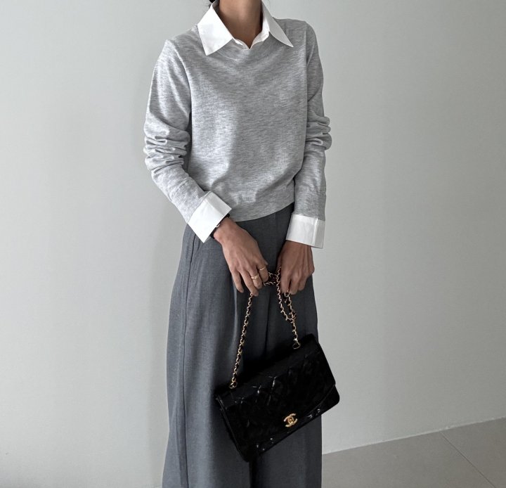Ripple - Korean Women Fashion - #womensfashion - Jenna Collar Knit Top - 4