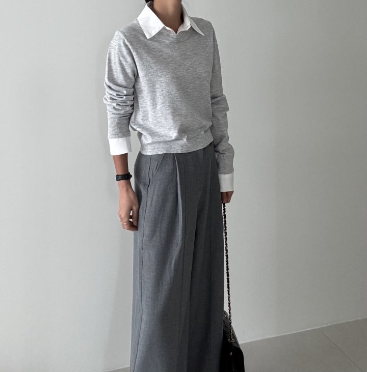 Ripple - Korean Women Fashion - #momslook - Jenna Collar Knit Top - 6