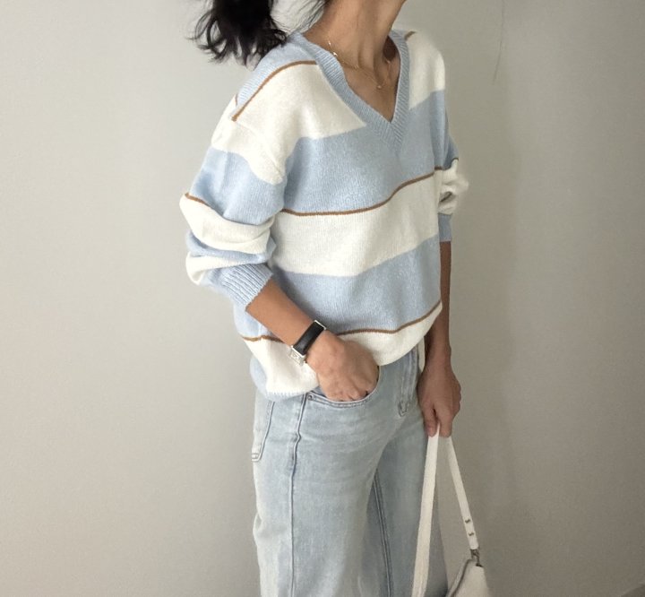 Ripple - Korean Women Fashion - #momslook - Kinder V-Neck Knit Top - 7