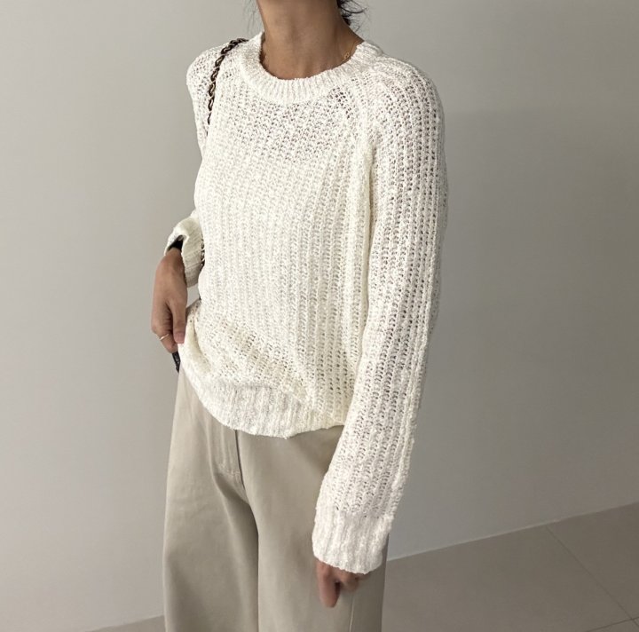 Ripple - Korean Women Fashion - #momslook - Meringue Knit Top - 4