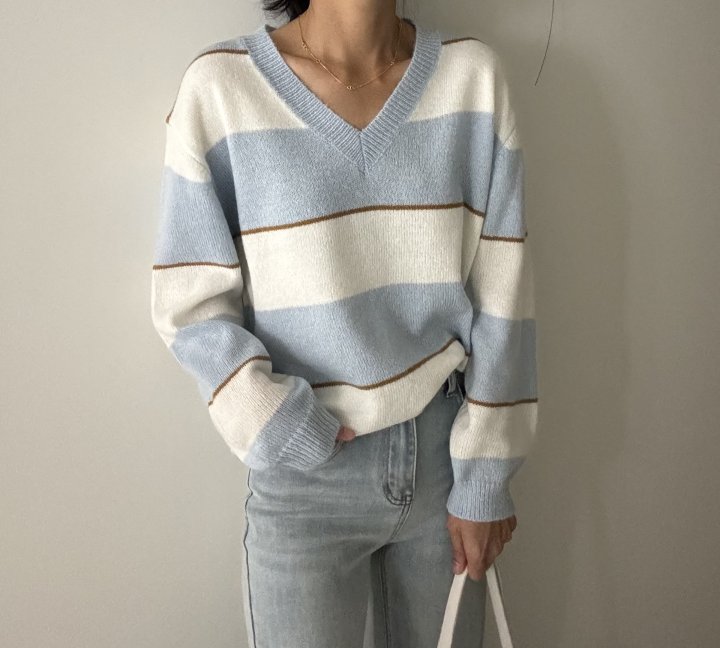Ripple - Korean Women Fashion - #womensfashion - Kinder V-Neck Knit Top - 6