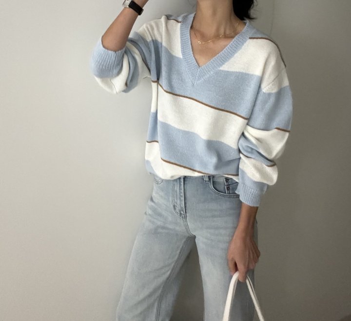 Ripple - Korean Women Fashion - #womensfashion - Kinder V-Neck Knit Top - 8