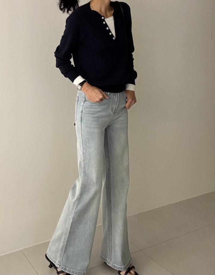 Ripple - Korean Women Fashion - #womensfashion - Calm Bootcut Jeans - 10