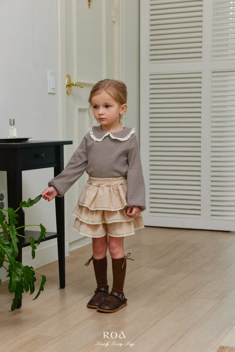 Roa - Korean Children Fashion - #Kfashion4kids - Stripe Collar Tee - 5