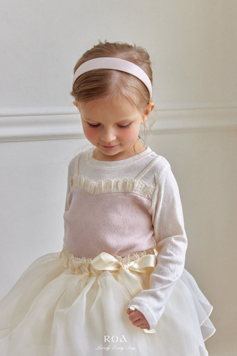 Roa - Korean Children Fashion - #childofig - Color-Block Lace Tee - 9