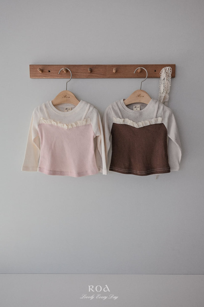 Roa - Korean Children Fashion - #childrensboutique - Color-Block Lace Tee - 10