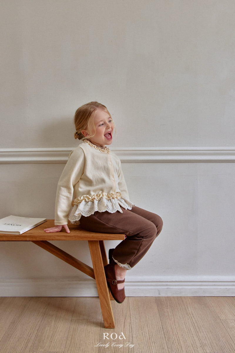 Roa - Korean Children Fashion - #childrensboutique - Lace Hem Jogger Pants - 11