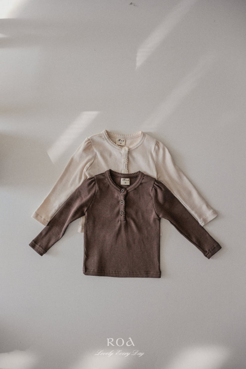 Roa - Korean Children Fashion - #designkidswear - Ribbed Basic Tee - 10