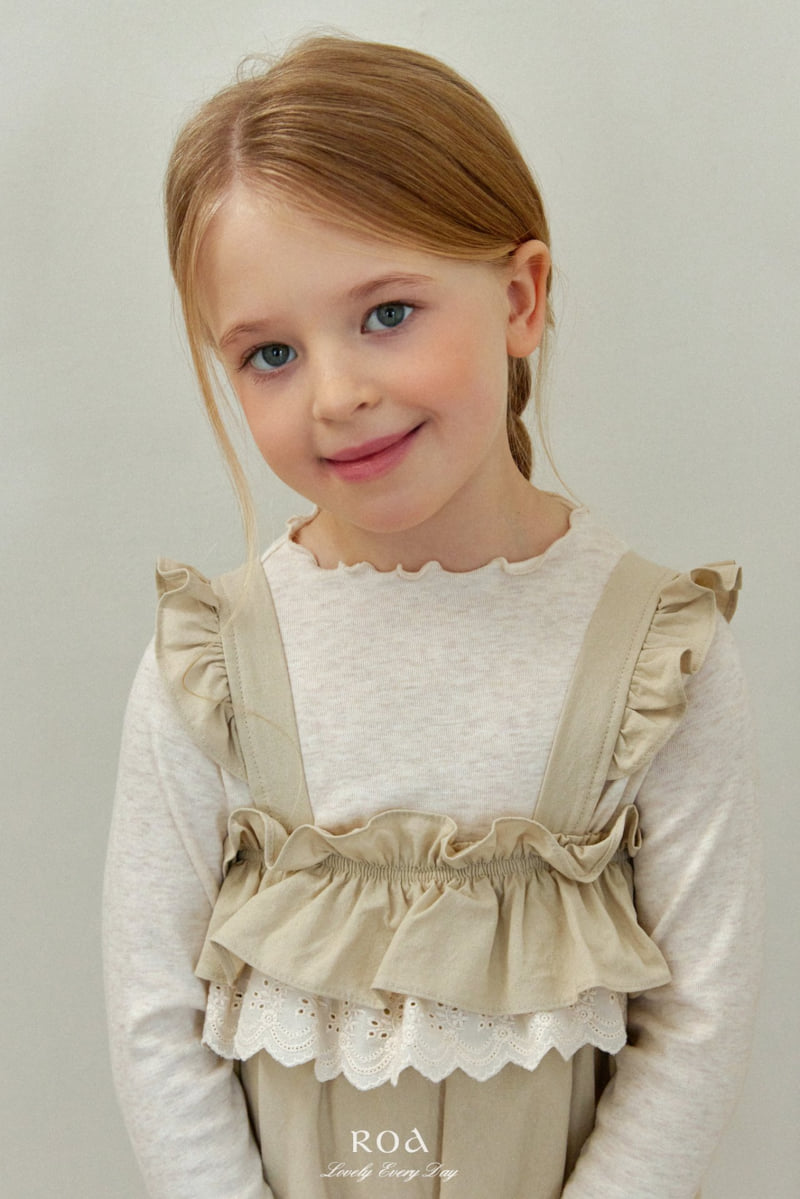 Roa - Korean Children Fashion - #designkidswear - Lace Frill Overalls - 9