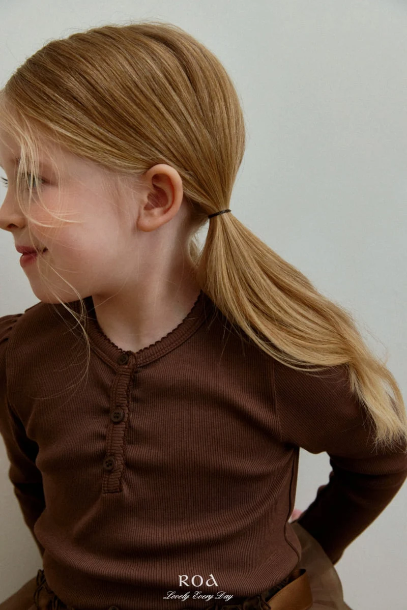 Roa - Korean Children Fashion - #discoveringself - Ribbed Basic Tee - 11