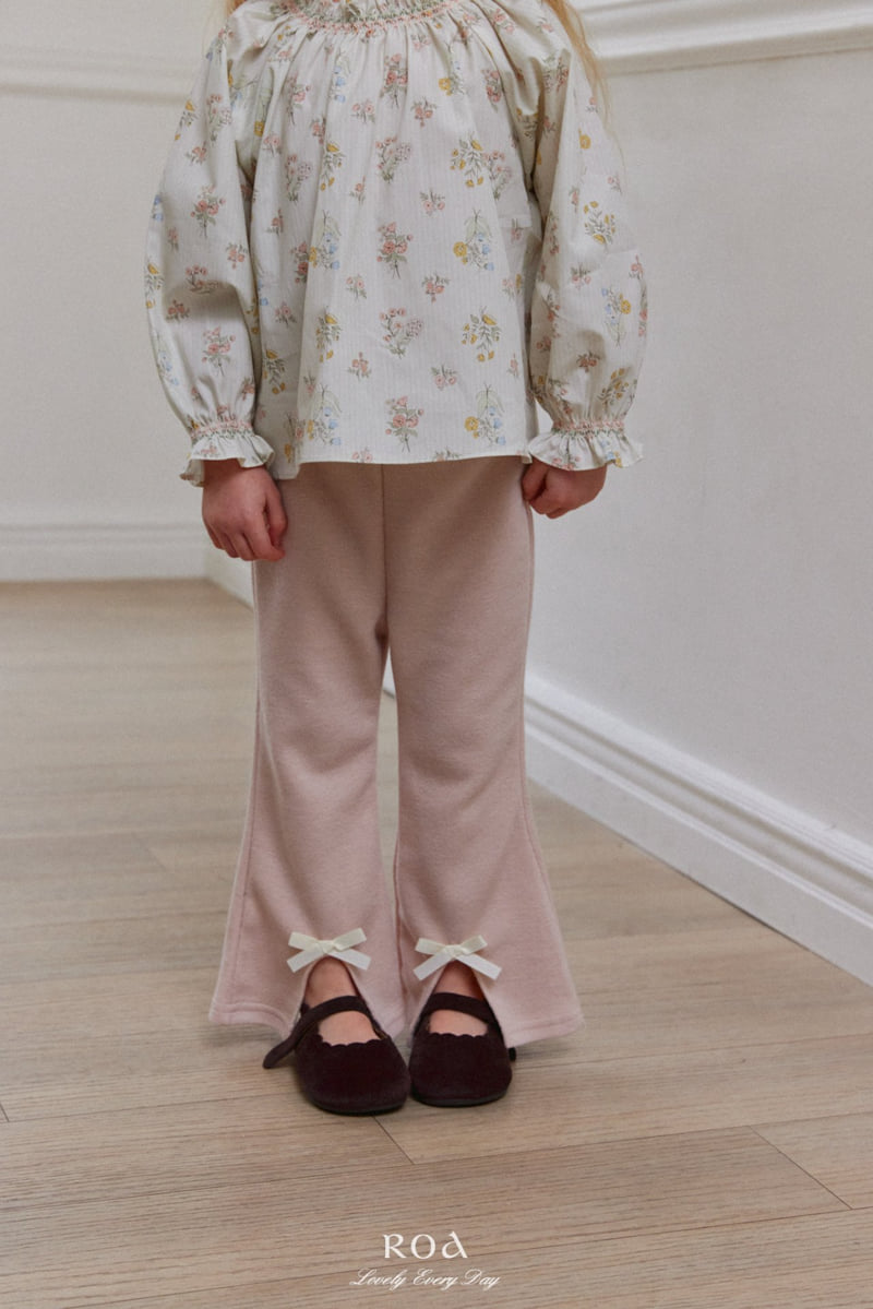 Roa - Korean Children Fashion - #discoveringself - Ribbon Bootcut Pants - 3