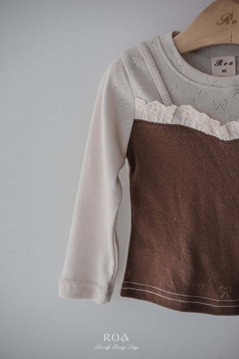Roa - Korean Children Fashion - #discoveringself - Color-Block Lace Tee - 12