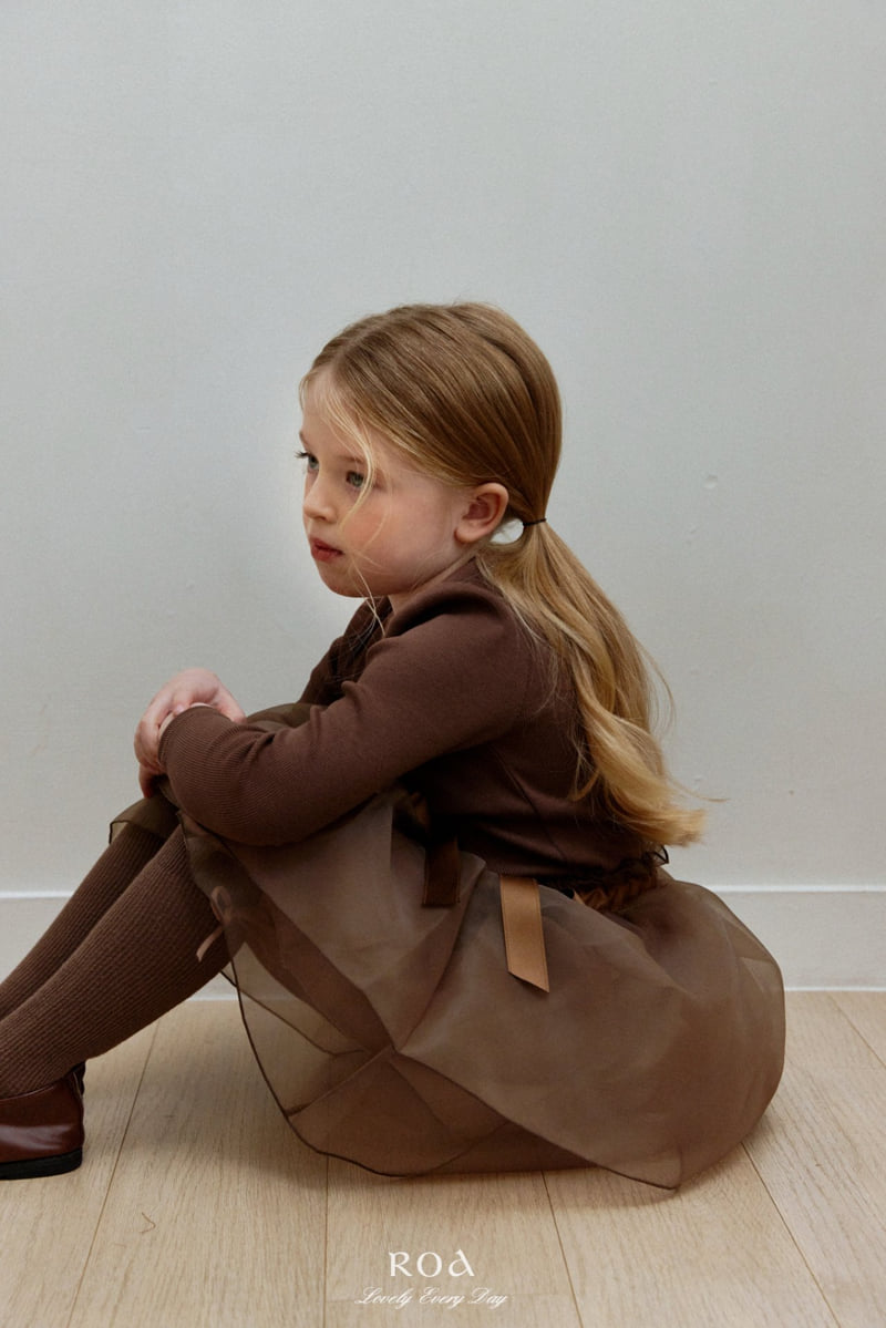 Roa - Korean Children Fashion - #fashionkids - Ribbed Basic Tee - 12